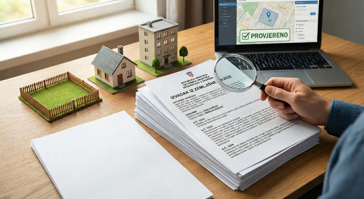 Kako provjeriti papire za nekretninu: kompletan vodič za kupce (katastar, zemljišnik, tereti)